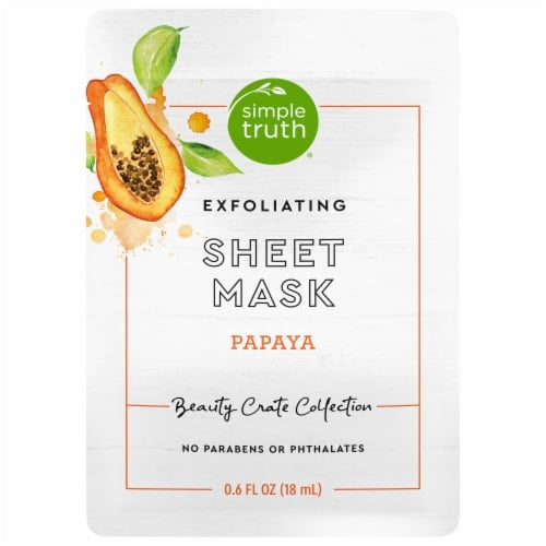 Simple Truth, Exfoliating Sheet Mask, Papaya
