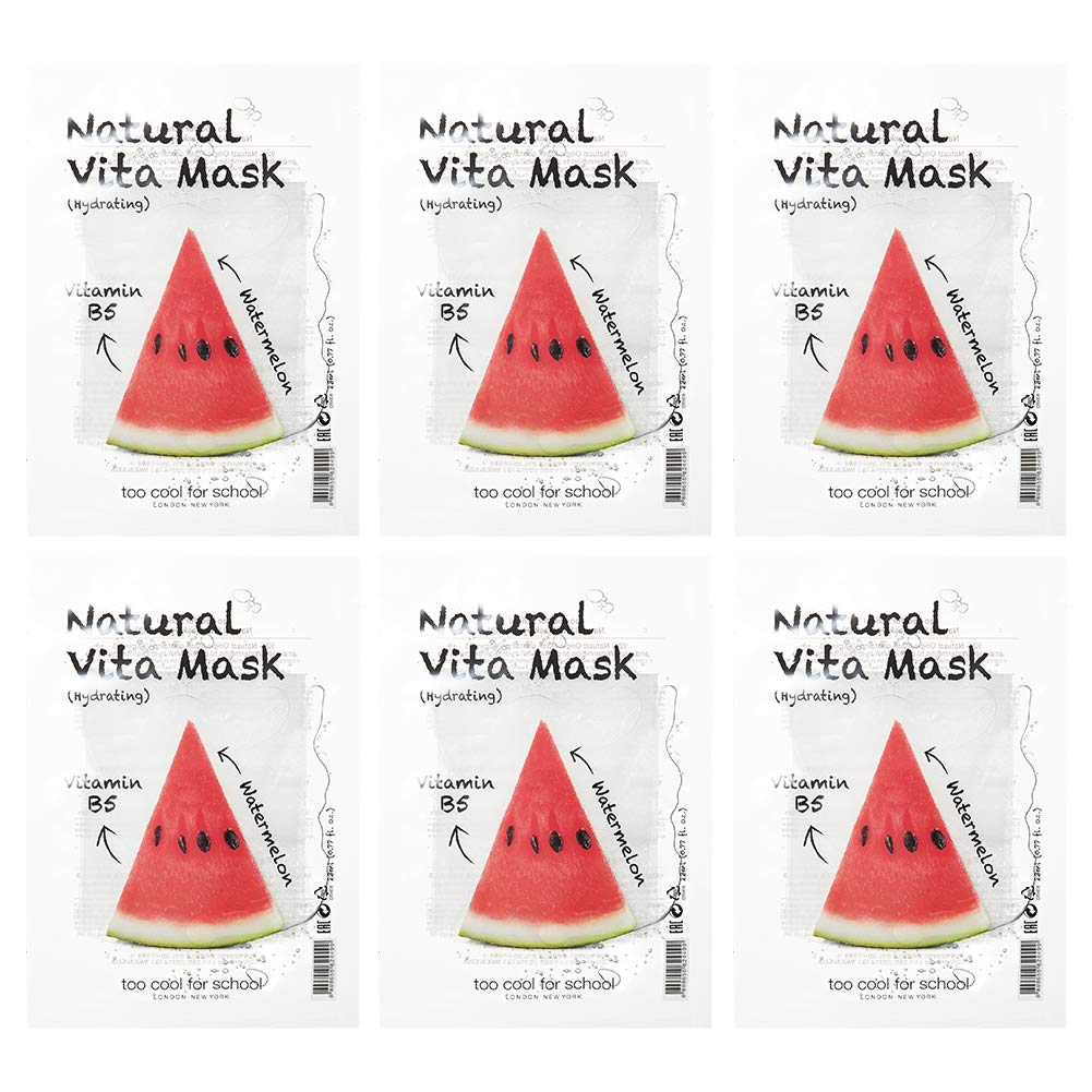 Too Cool for School, Natural Hydrating Vita Mask, Watermelon + Vitamin B5