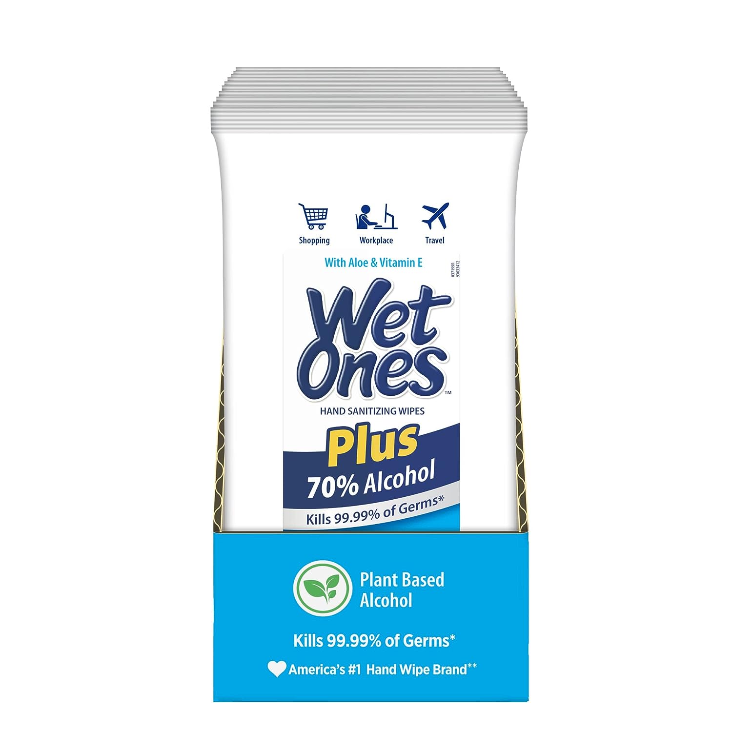 Wet Ones, Hand Sanitizing Wipes, Plus, with Aloe & Vitamin E