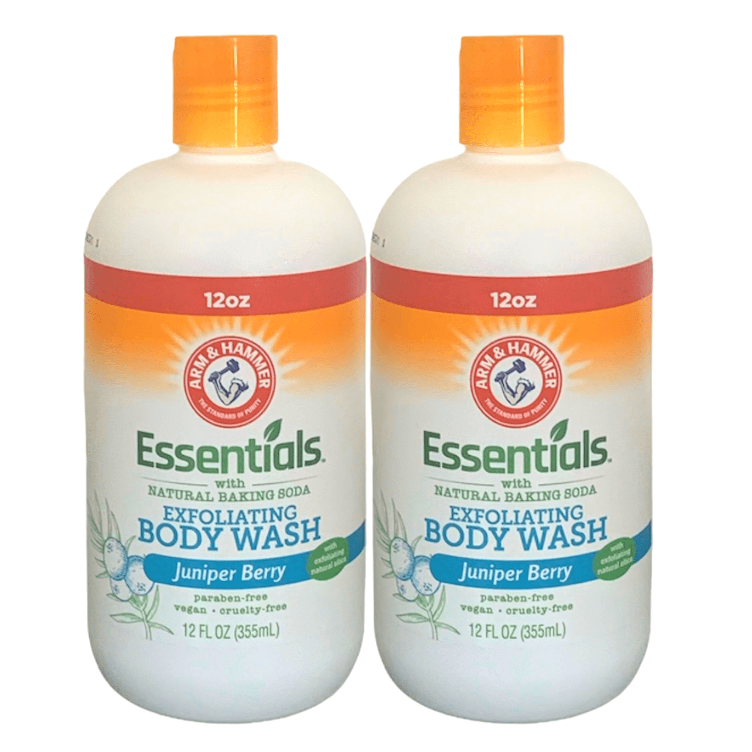 Arm & Hammer, Essentials, Exfoliating Body Wash with Naturally Sourced Baking Soda, Juniper Berry