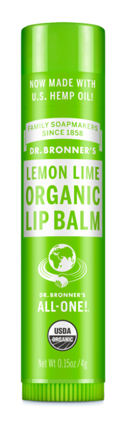 Dr. Bronner's Organic Lip Balm, Lemon Lime