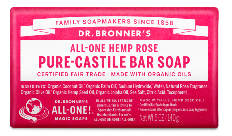 Dr. Bronner's All One Hemp Pure Castile Soap, Rose