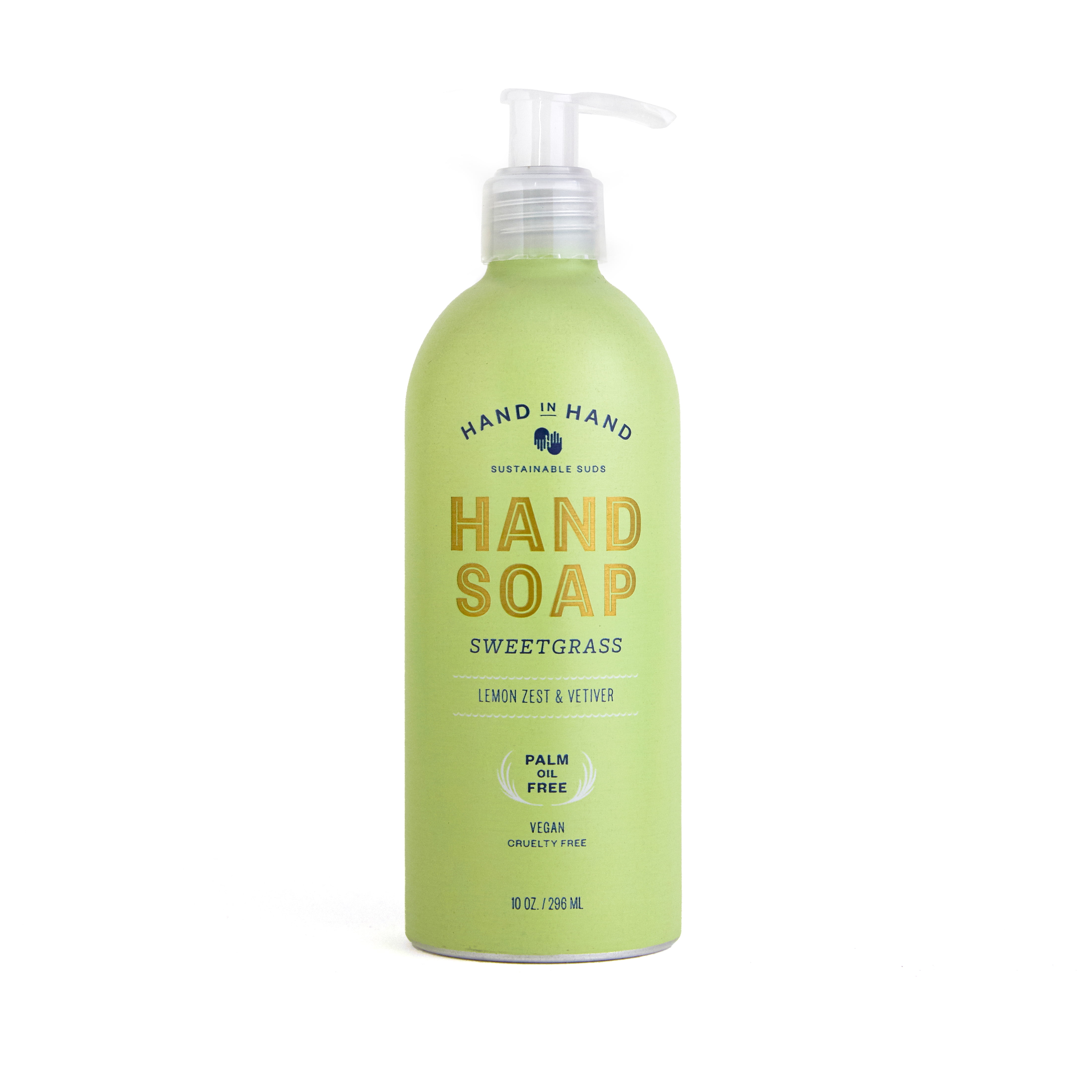 Hand in Hand Soap Liquid Hand Soap, Sweetgrass Lemon Zest and Vetiver
