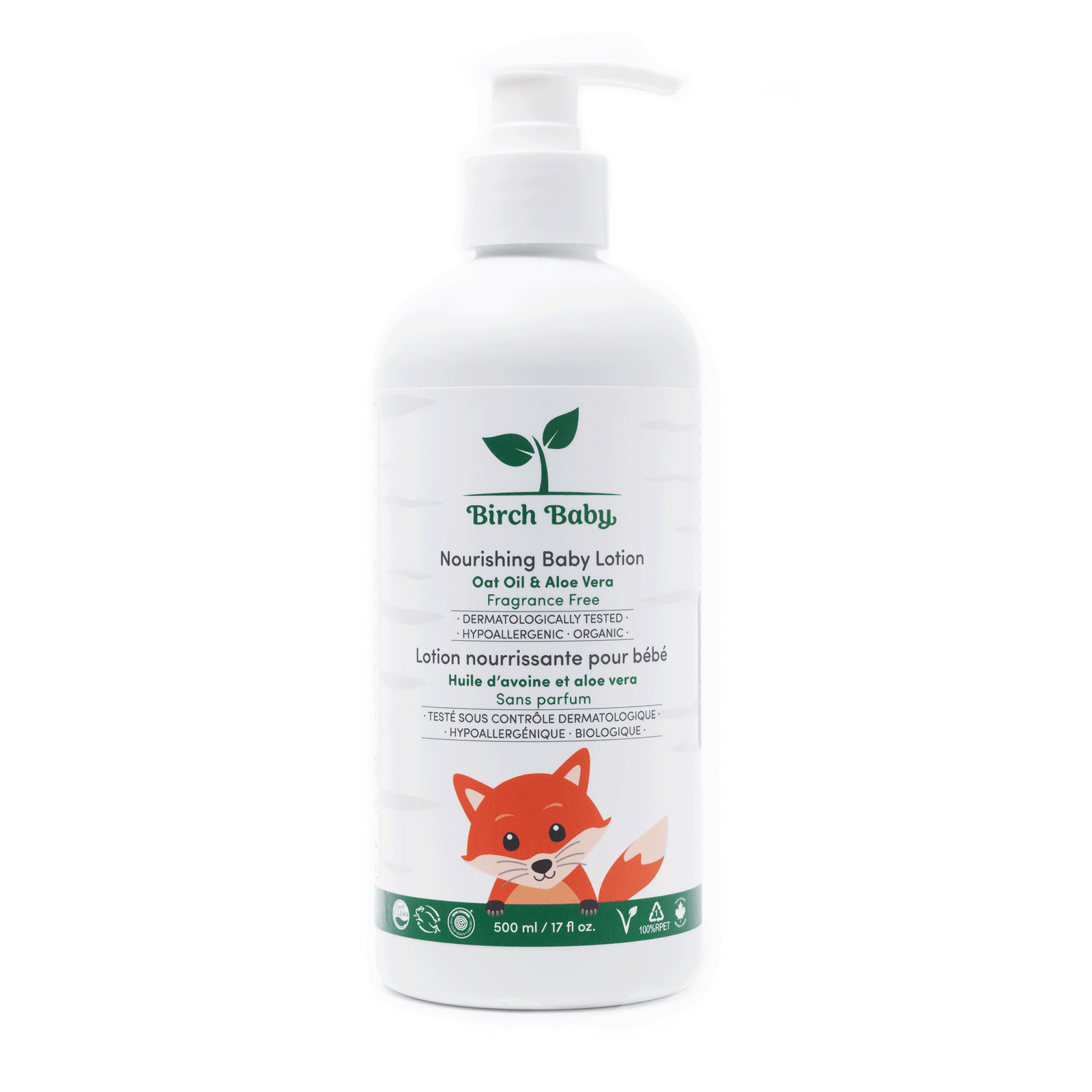 Birch Baby Nourishing Body Lotion Oat Oil & Aloe Vera, Fragrance Free 