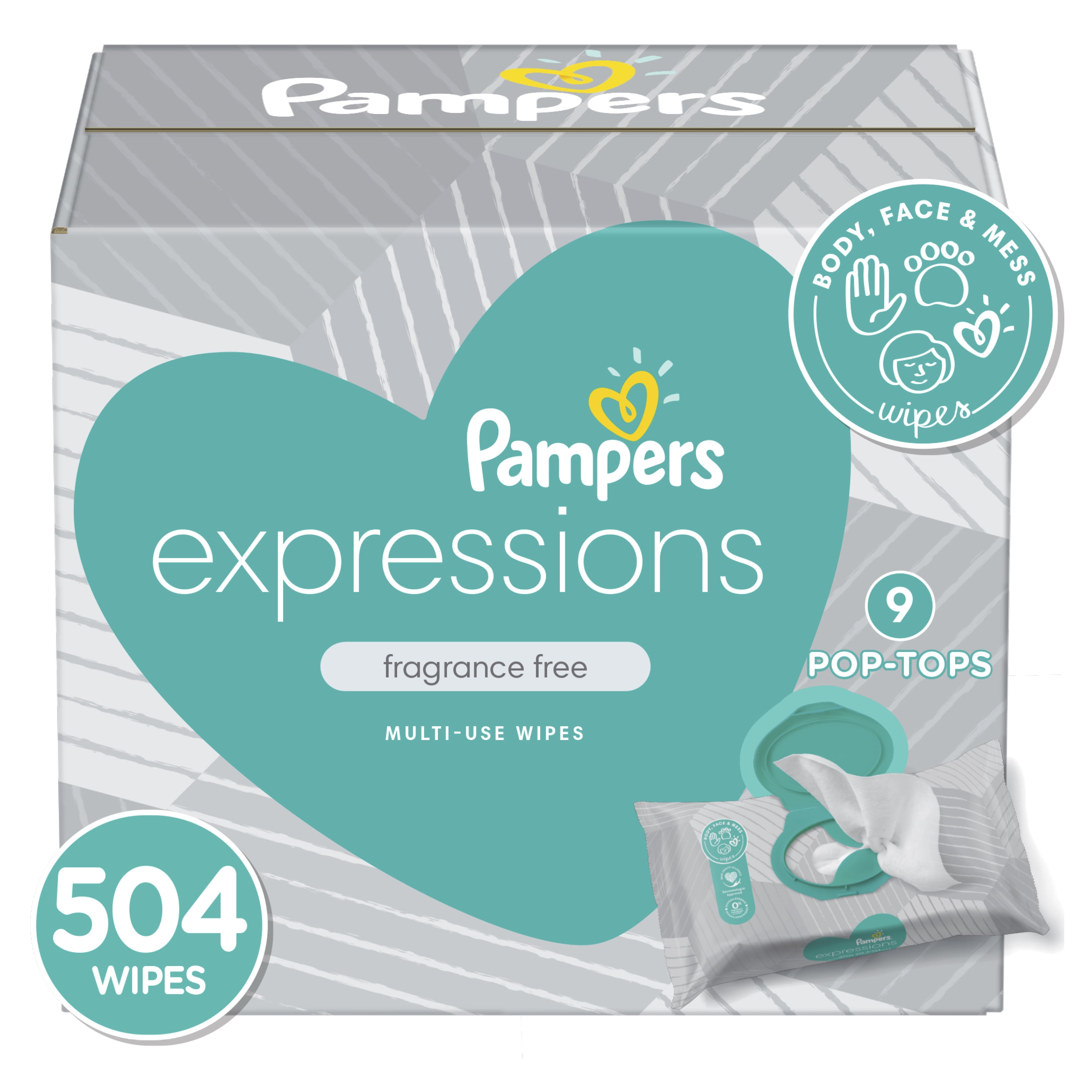 Pampers Baby Wipes Multi-Use Fragrance Free 