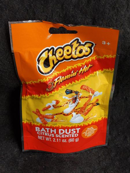 Cheetos Flamin' Hot Scented Bath Dust, Citrus