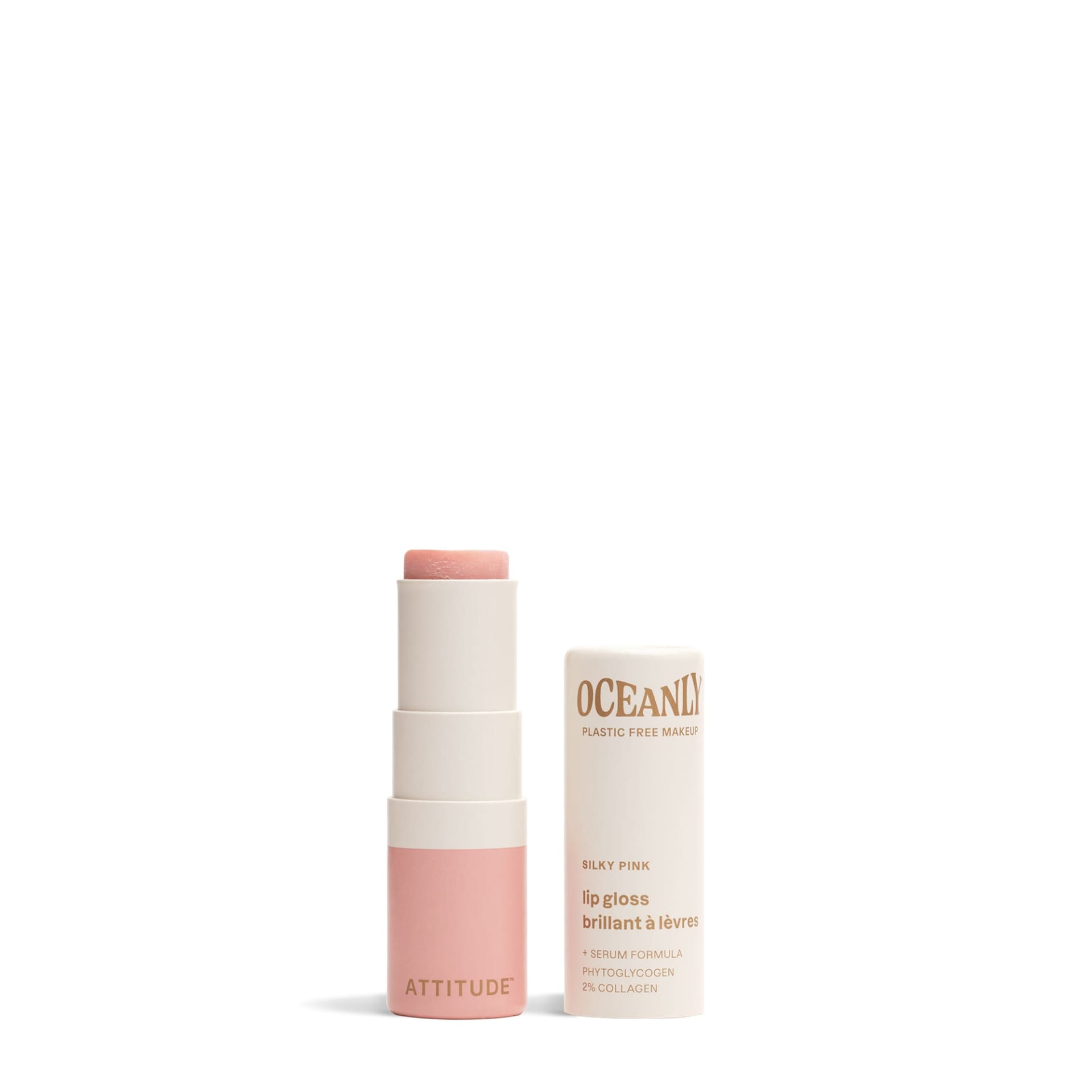 ATTITUDE Oceanly Lip Gloss, Silky Pink