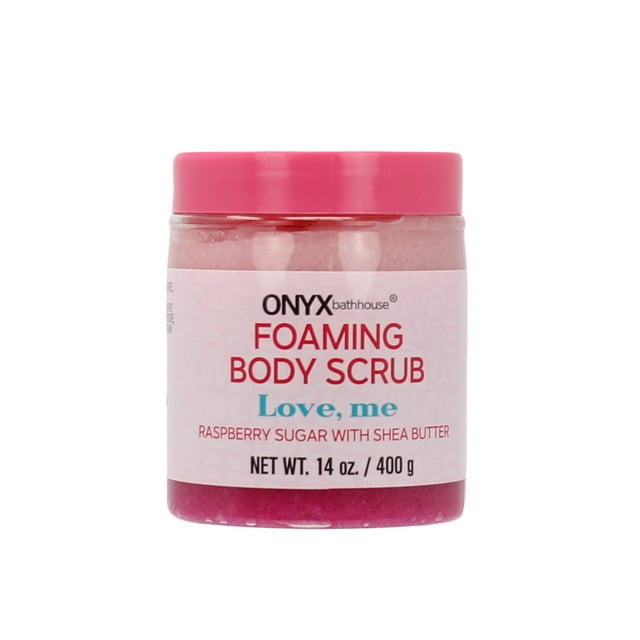 Onyx Bathhouse Foaming Body Scrub, Raspberry Sugar, Raspberry Sugar