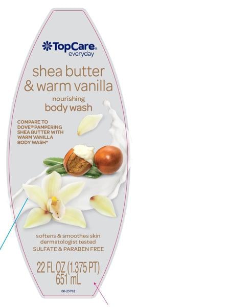 Topcare Everyday Nourishing Body Wash, Shea Butter & Warm Vanilla