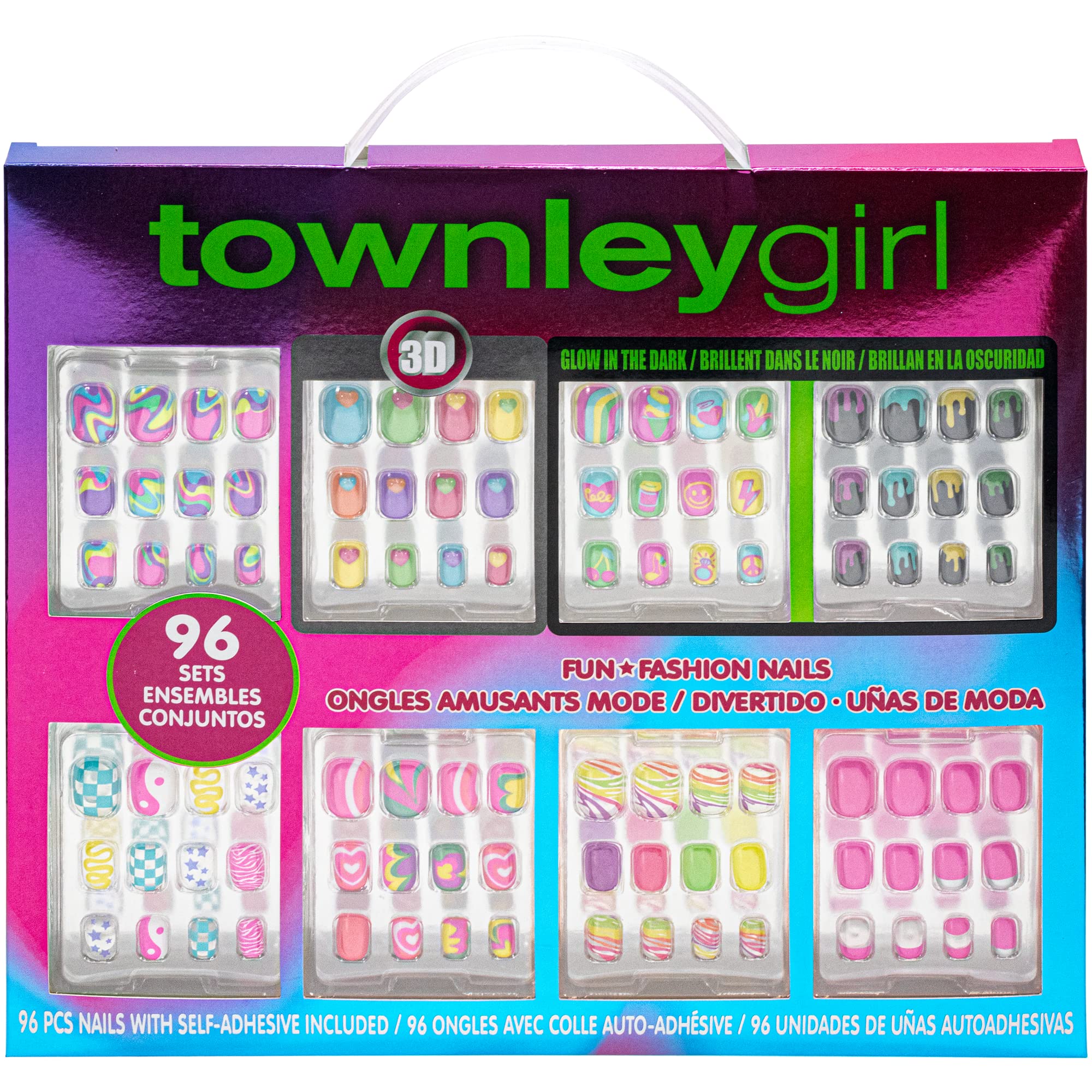 Townleygirl Press on Nails, Glow in the Dark