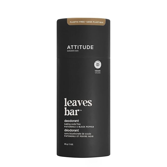 ATTITUDE Leaves Bar Deodorant, Patchouli & Black Pepper