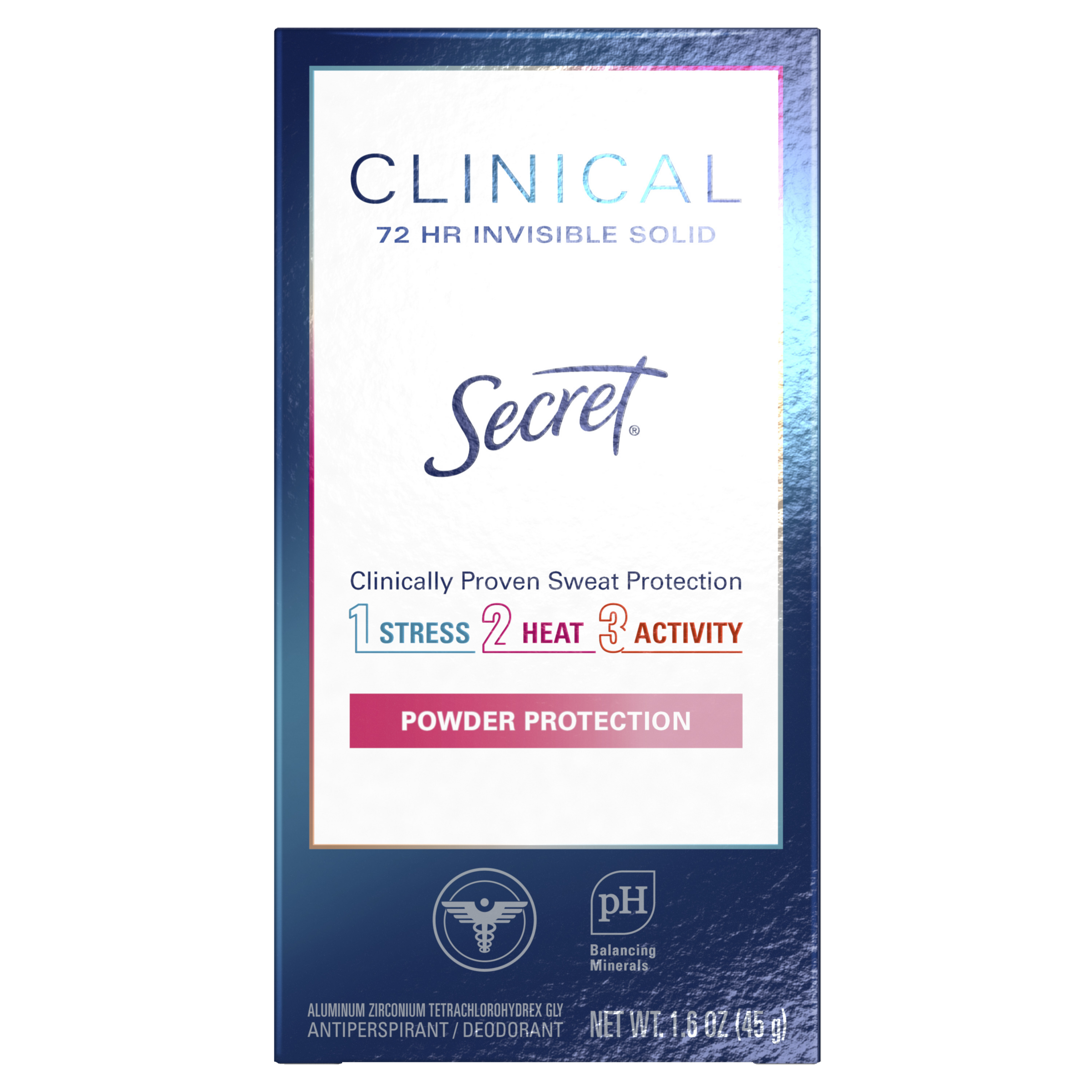 EWG Skin Deep® Secret Clinical Strength Invisible Solid Antiperspirant/deodorant, Powder