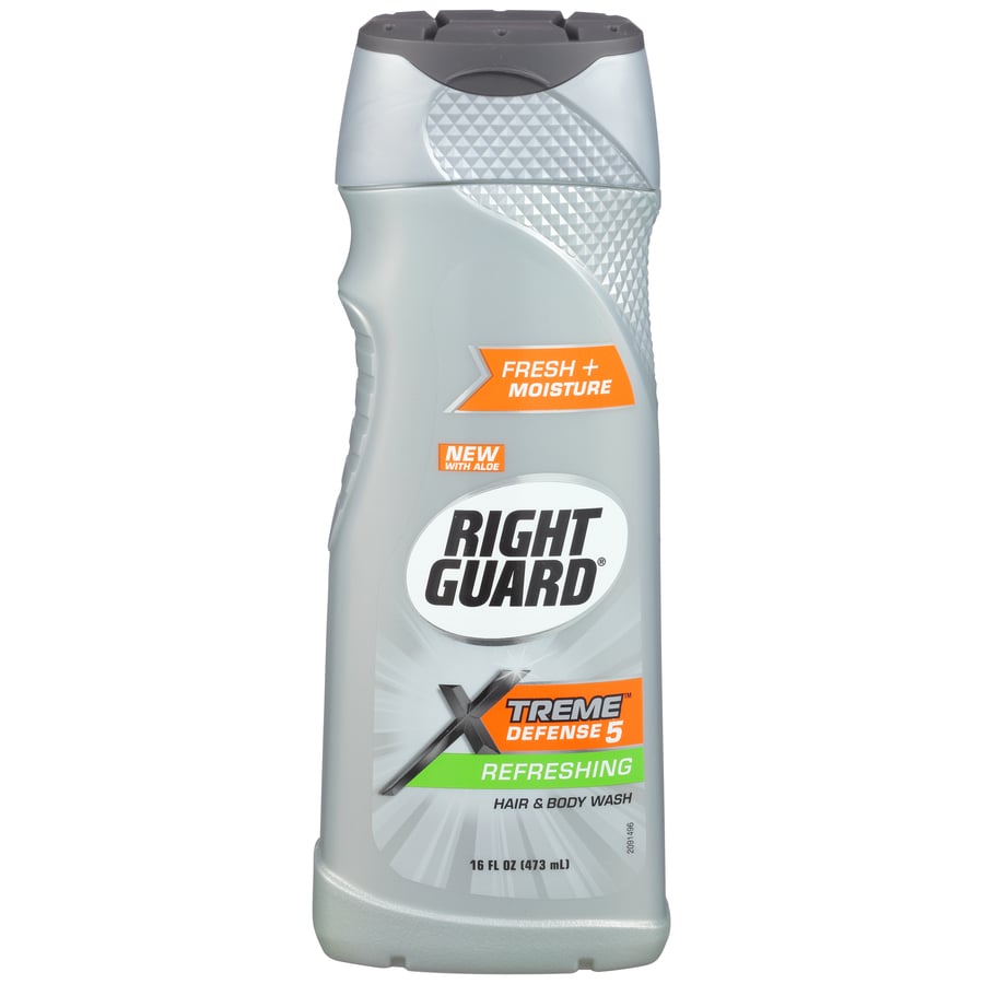 Right Guard Xtreme Defense 5 Refreshing Hair & Body Wash (2020 formulation)