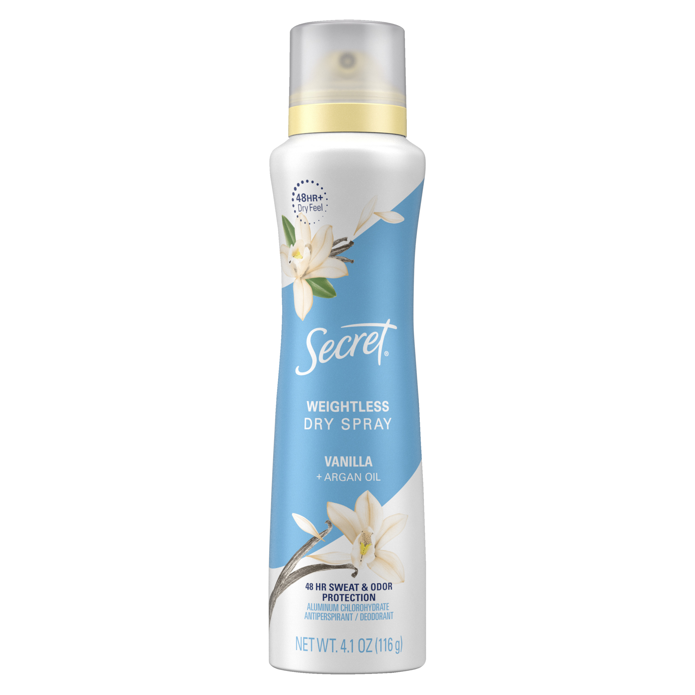 Secret Weightless Antiperspirant/deodorant Dry Spray, Vanilla