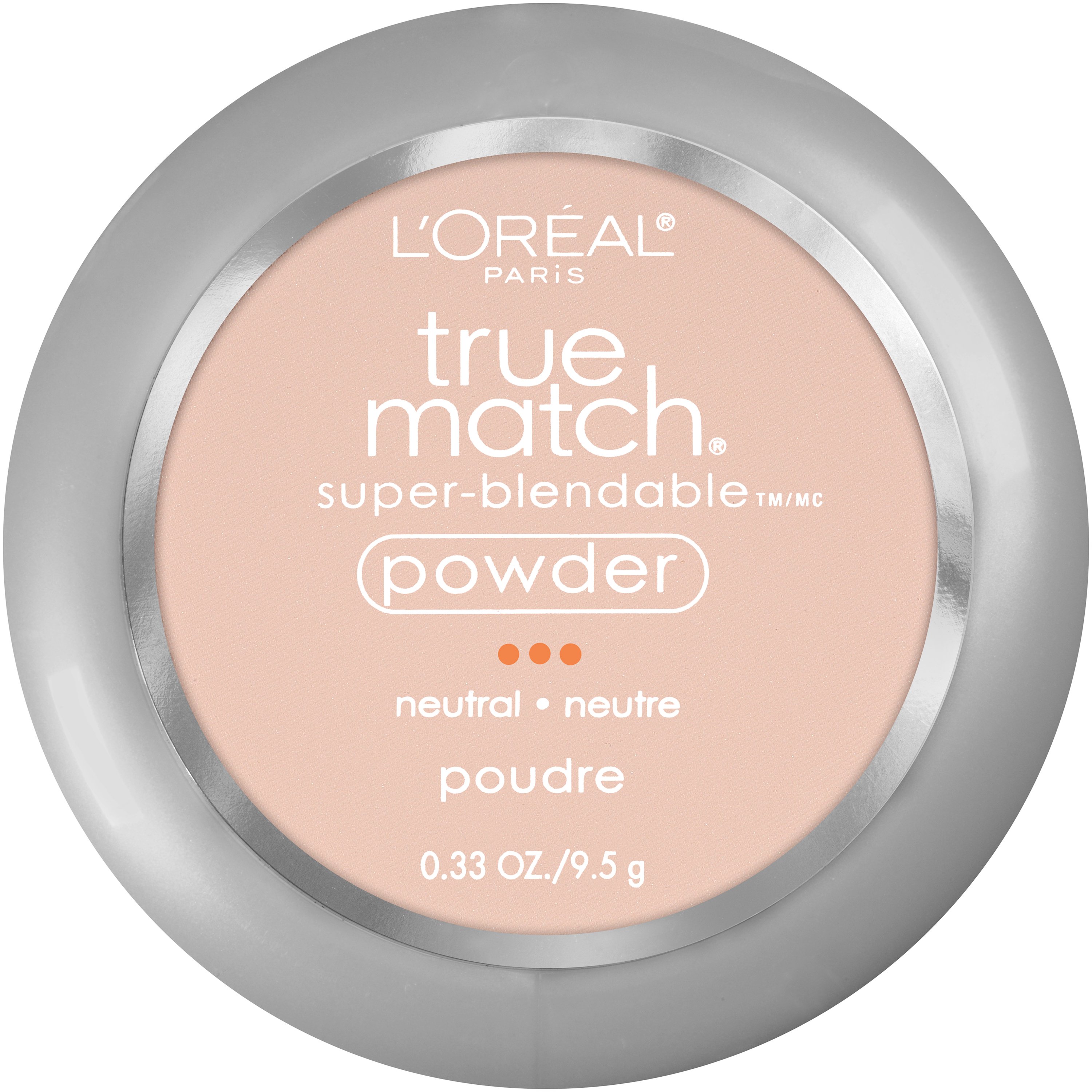 L'Oreal Paris, True Match Super-Blendable Powder Foundation N1 Soft Ivory (2020 formulation)