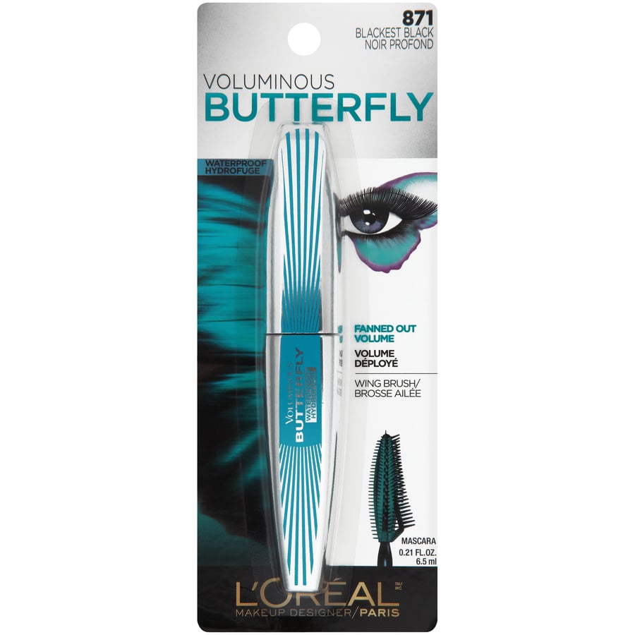 L'Oreal Paris Voluminous Butterfly Waterproof Mascara, 871 Blackest Black