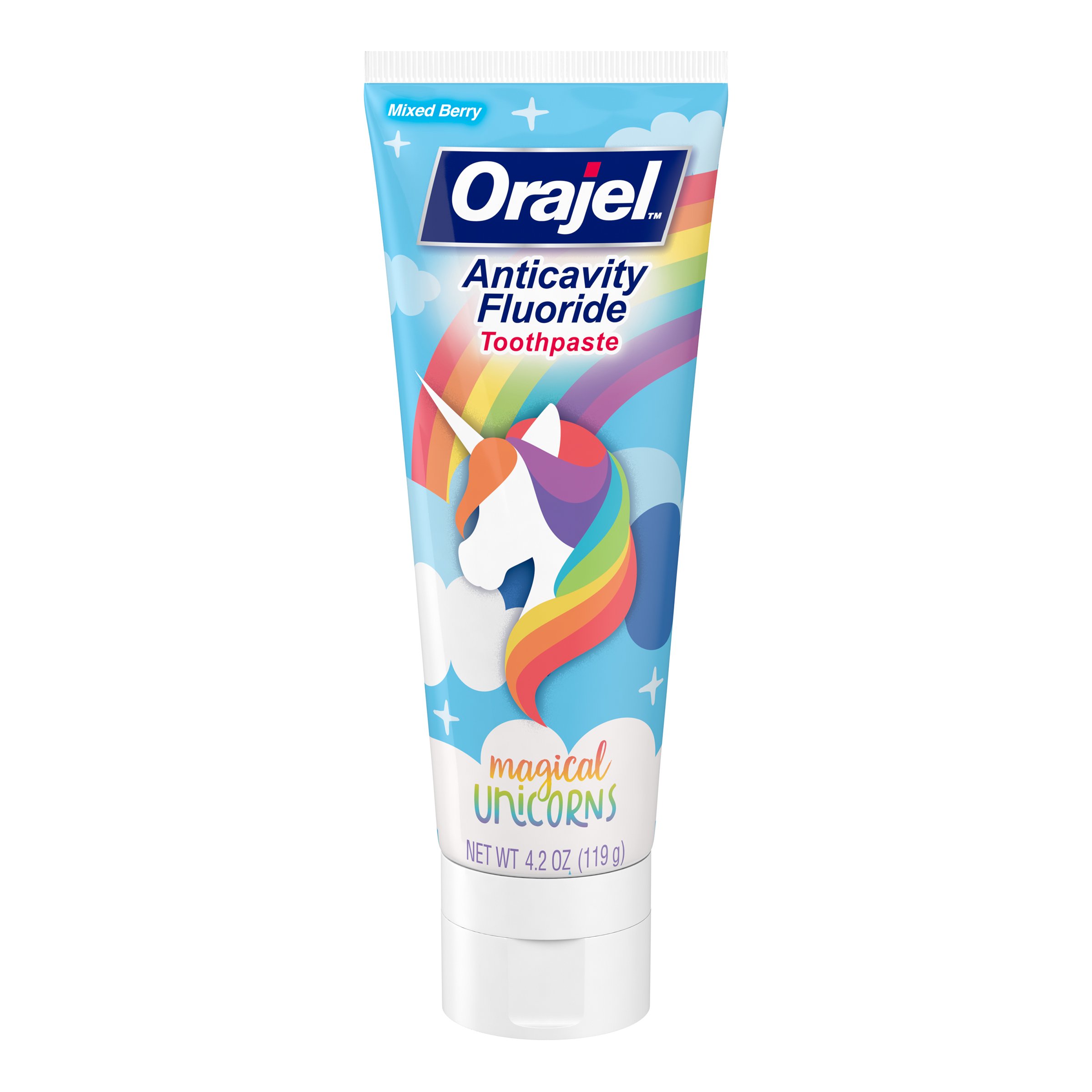 Orajel Mermaid Anticavity Fluoride Toothpaste Mixed Berry, Mixed Berry