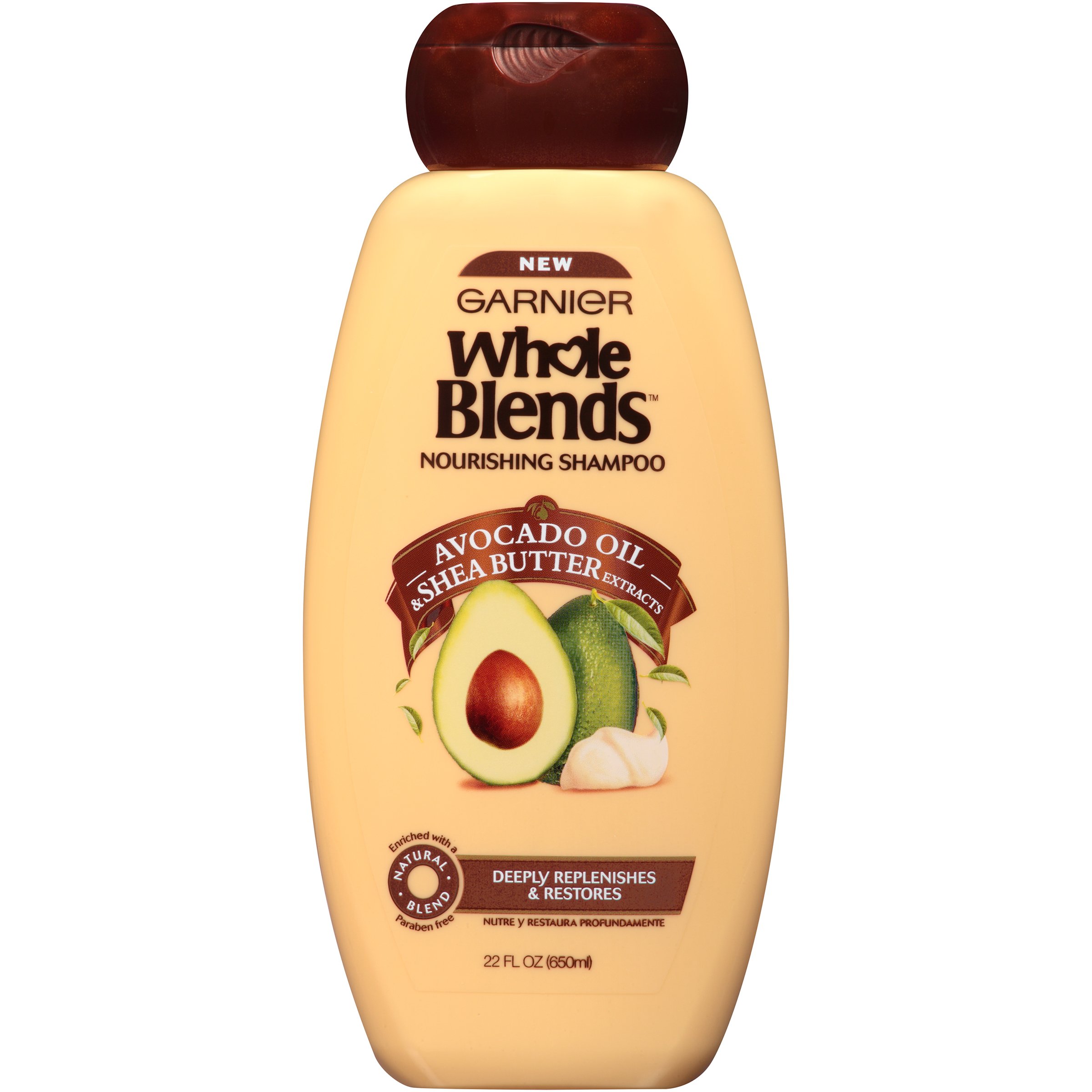 Garnier Whole Blends Nourishing Shampoo, Avocado Oil & Shea Butter Extracts